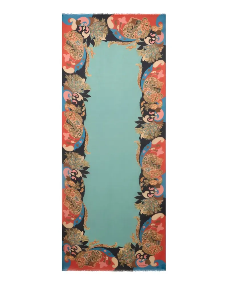 Etro Schal mit Paisleymuster - Blau Blau