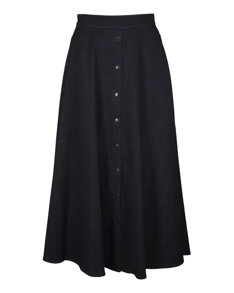 Akris Jeansrock in A-Linie mit Knöpfen - Blau Blau