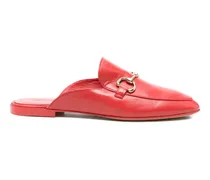 Flache Georgia Mules - Rot