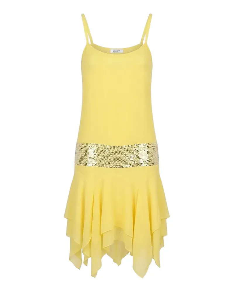 GIMAGUAS sequin-embellished ruffled dress - Gelb Gelb