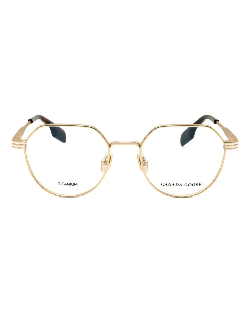 Canada Goose geometric-frame titanium glasses - Gold Gold