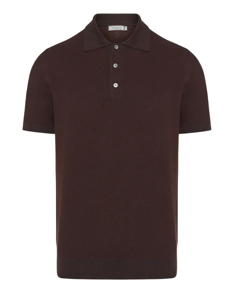 Canali buttoned polo shirt - Braun Braun