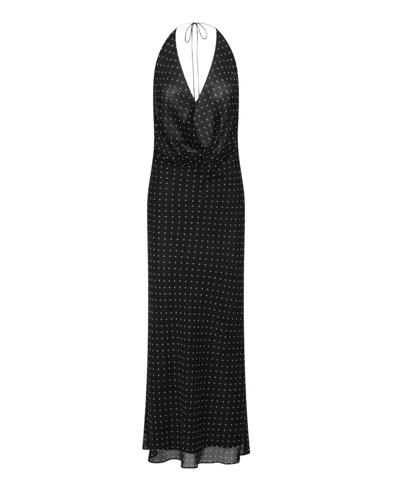 ROTATE Birger Christensen Klassisches Neckholder-Kleid - Schwarz Schwarz