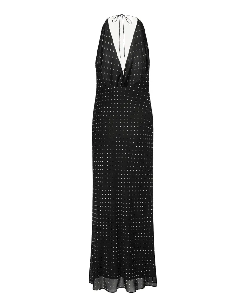 ROTATE Birger Christensen Klassisches Neckholder-Kleid - Schwarz Schwarz