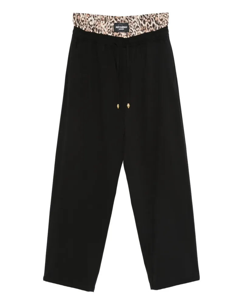 Just Cavalli Hose mit Leoparden-Print - Schwarz Schwarz