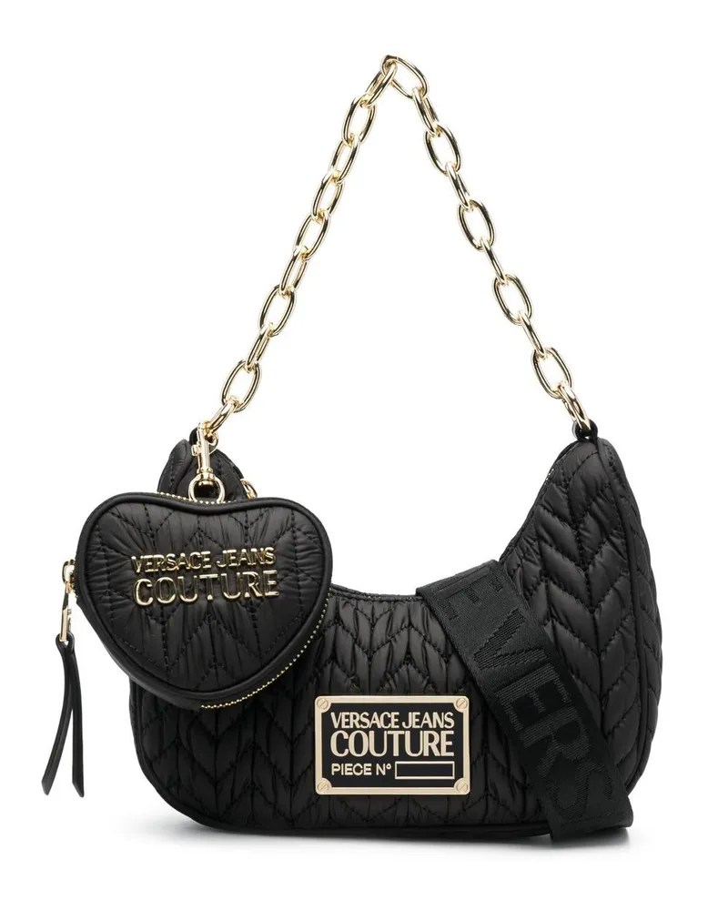 Versace Jeans Schultertasche aus Faux-Leder - Schwarz Schwarz