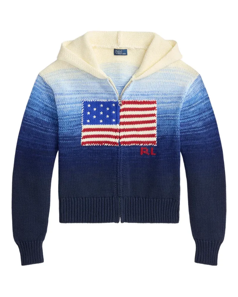 Ralph Lauren Kapuzenjacke mit Reißverschluss - Blau Blau