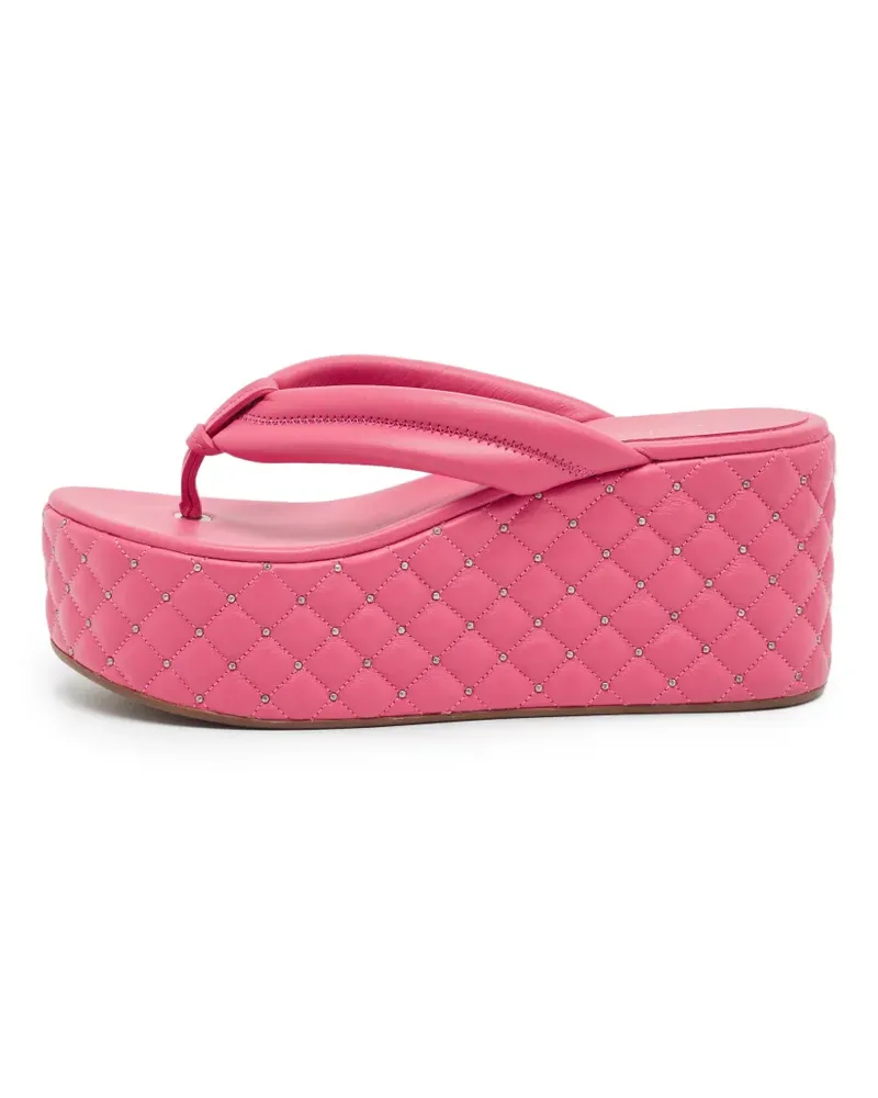 Le Silla Gesteppte Wedge-Sandalen - Rosa Rosa