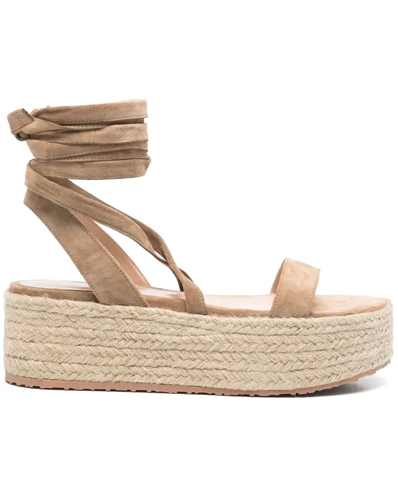 Gianvito Rossi Espadrilles aus Wildleder 60mm - Braun Braun