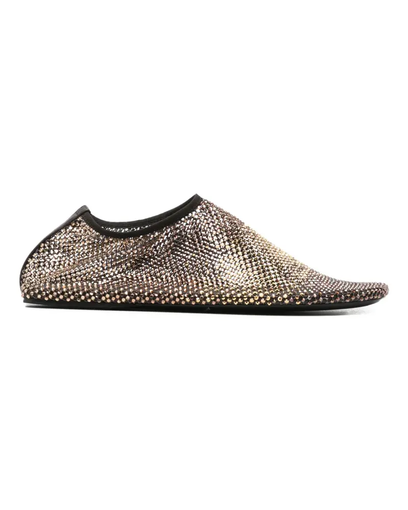 Christopher Esber Minette ombré crystal ballet flats - Gold Gold