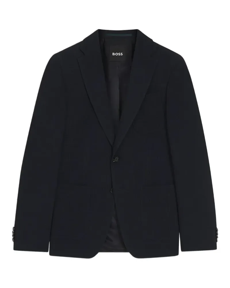 HUGO BOSS H-Hutson slim-fit jacket in washable stretch wool - Blau Blau