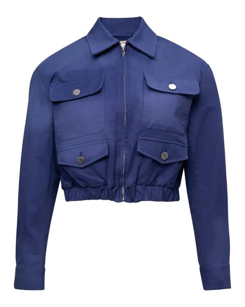 SHUSHU/TONG Cropped-Jacke mit Taschen - Blau Blau