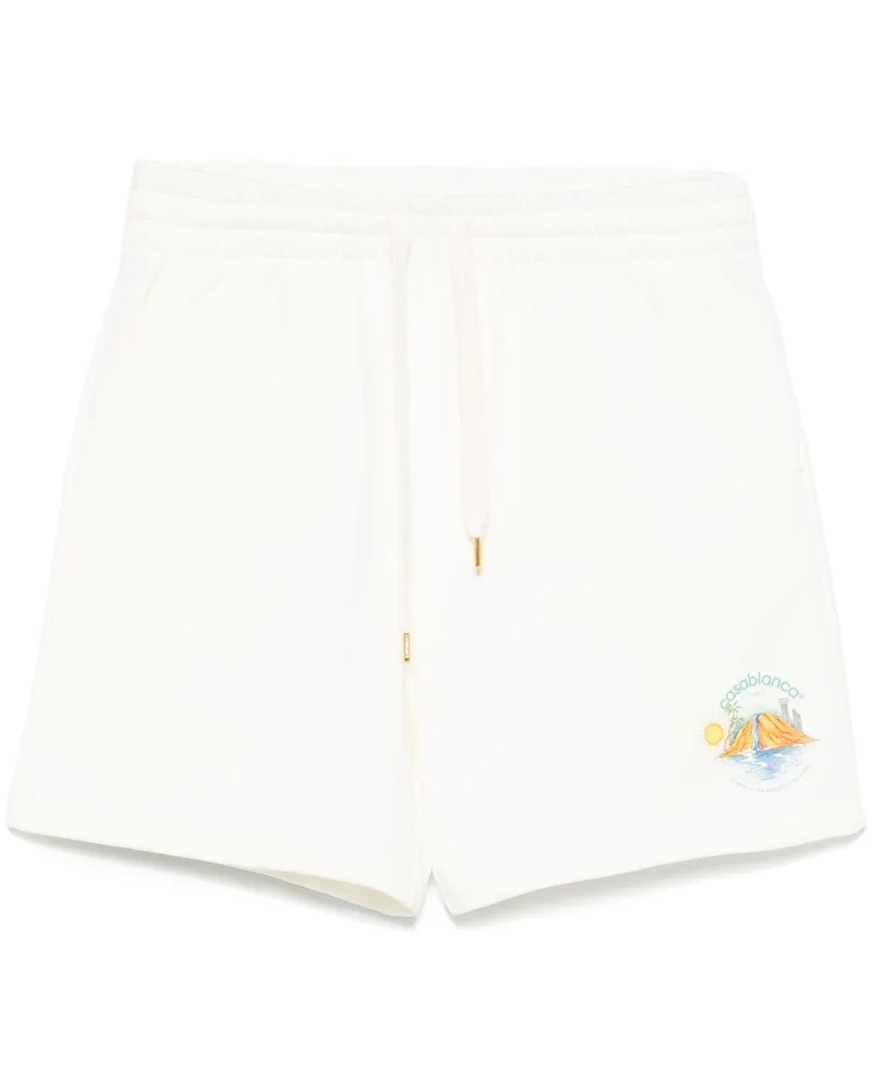 Casablanca Paris Oasis Sportshorts - Weiß Weiß