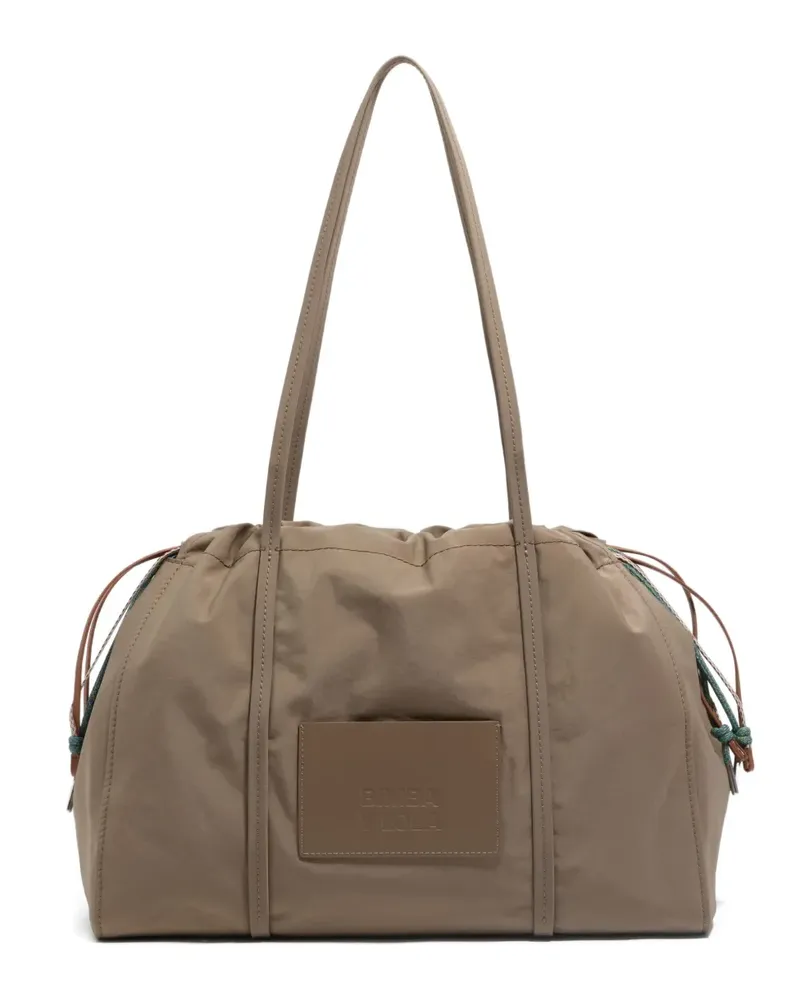 BIMBA Y LOLA Schultertasche mit Kordelzug - Nude Nude
