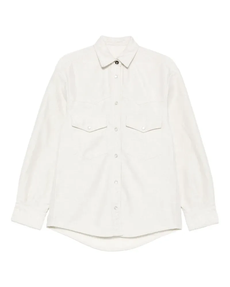 nine:inthe:morning pocket button cotton shirt - Nude Nude