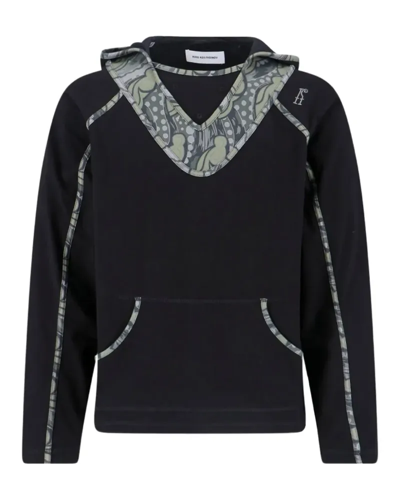 KIKO KOSTADINOV Gizi V-neck hoodie - Schwarz Schwarz