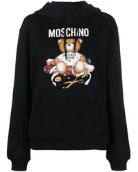 Moschino Hoodie mit Logo Schwarz