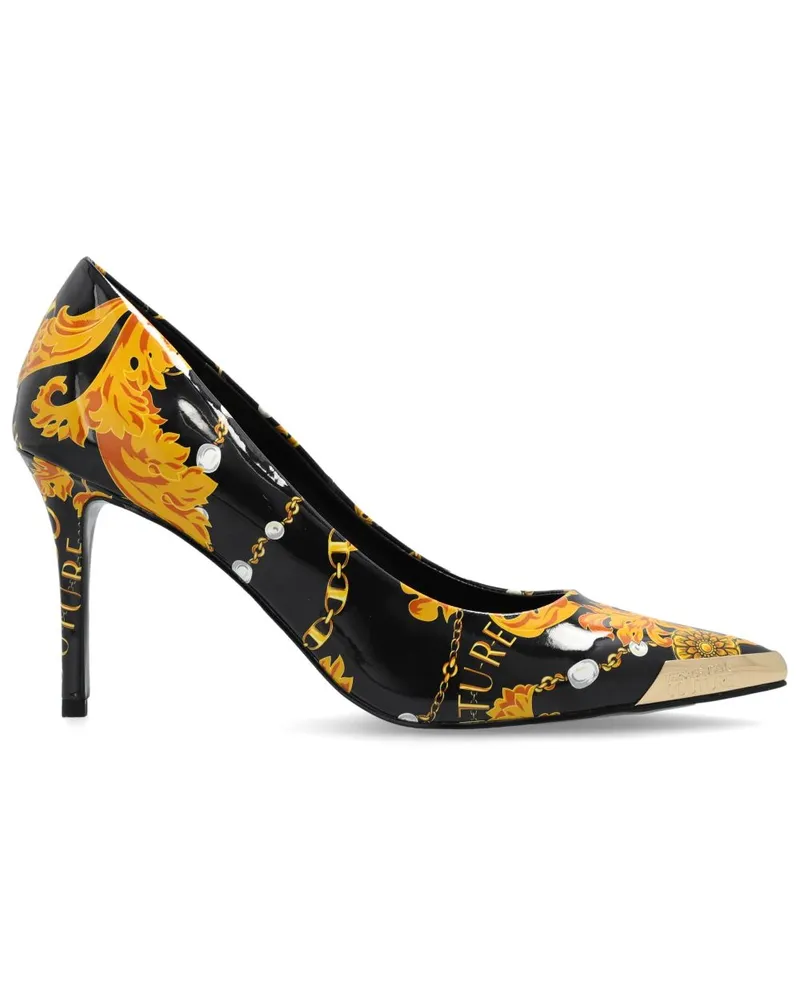 Versace Jeans Scarlett patterned pumps Schwarz