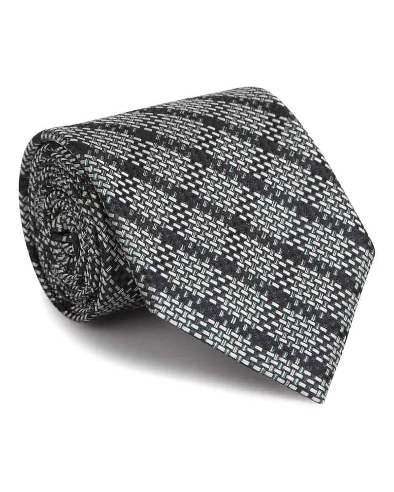 Ermenegildo Zegna Gemusterte Seidenkrawatte - Grau Grau