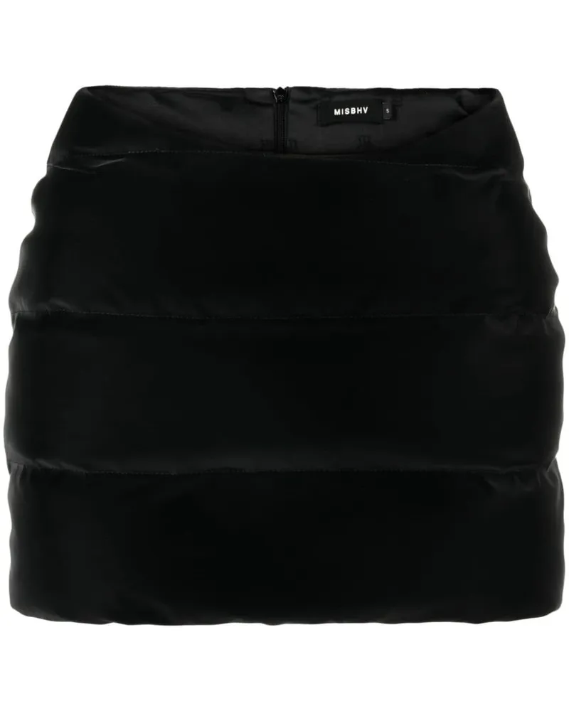 MISBHV Puffer Trinity Latex Minirock - Schwarz Schwarz
