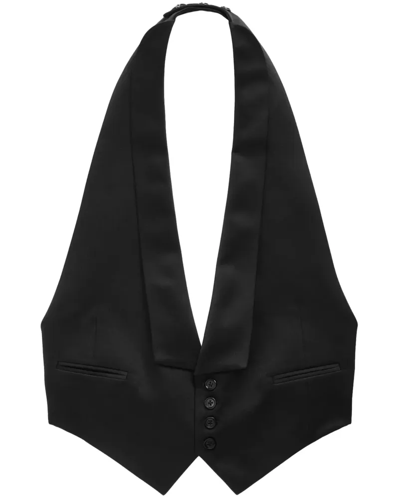 Ralph Lauren Weste aus Satin - Schwarz Schwarz