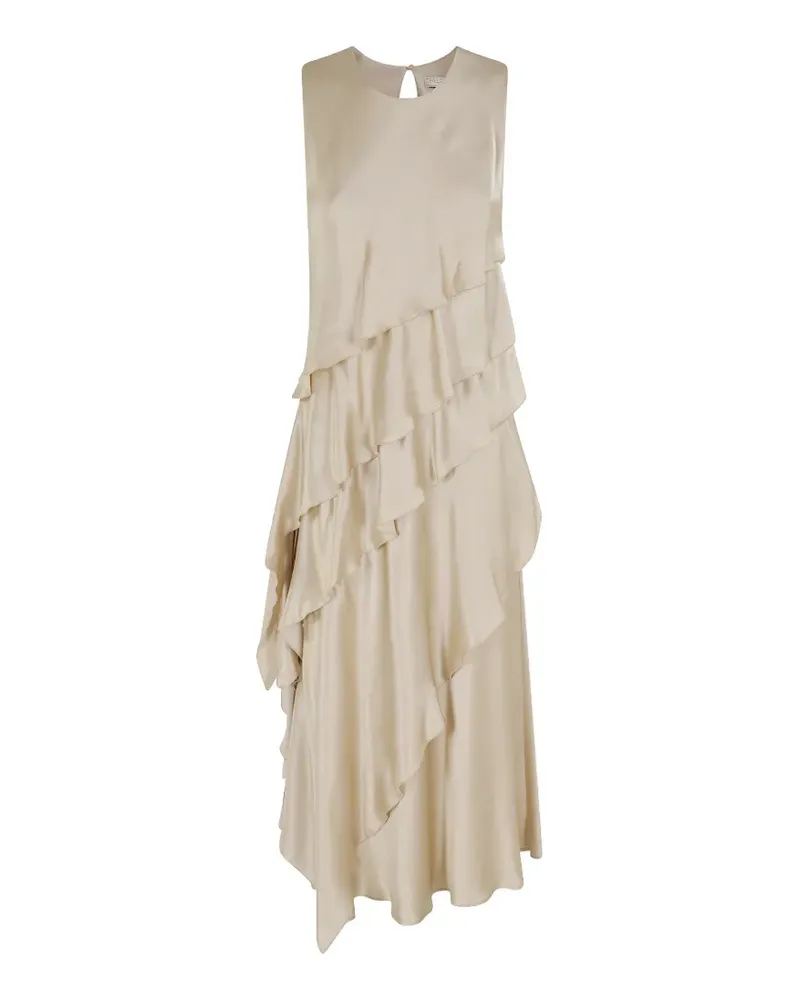 Antonelli Firenze Asymmetrisches Kleid mit Rüschen - Nude Nude
