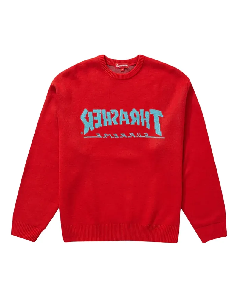 Supreme Being x Thrasher crew-neck sweater - Rot Rot