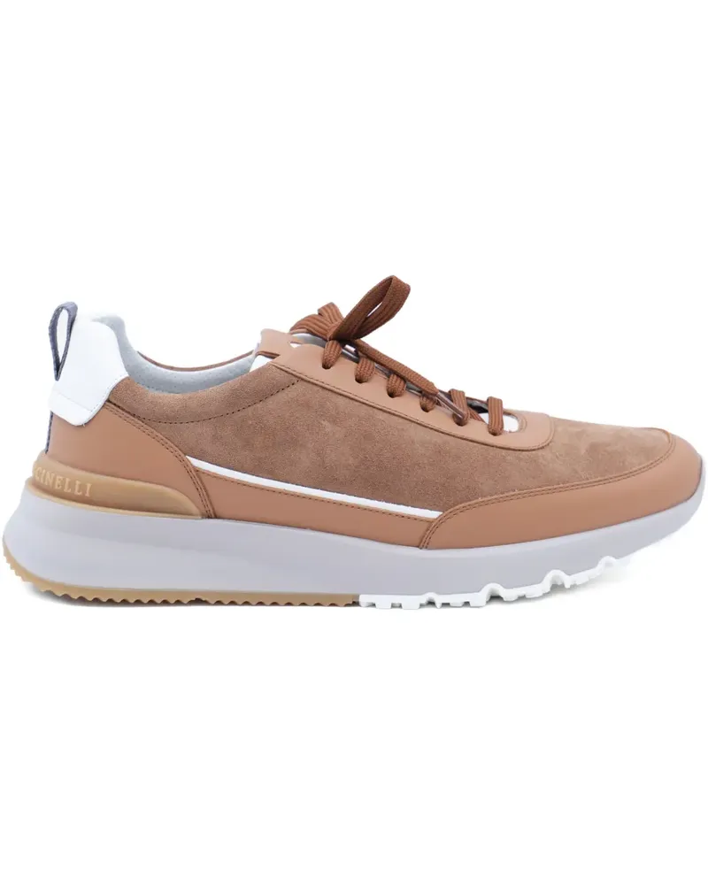 Brunello Cucinelli Sneakers aus Wildleder - Nude Nude