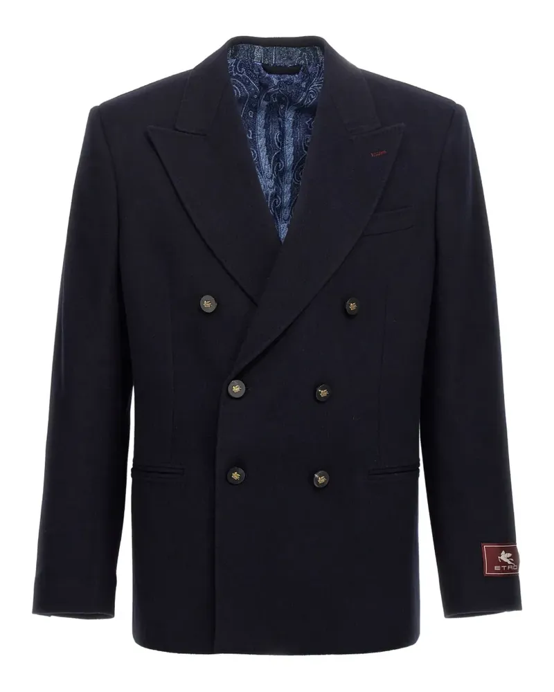 Etro Doppelreihiges Sakko aus Kaschmir - Blau Blau