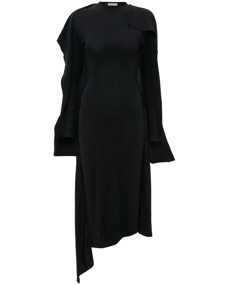 J.W.Anderson Midikleid im Layering-Look - Schwarz Schwarz