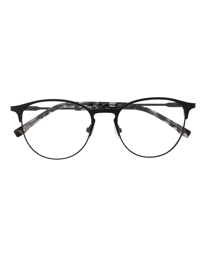 Lacoste Brille mit rundem Gestell - Schwarz Schwarz