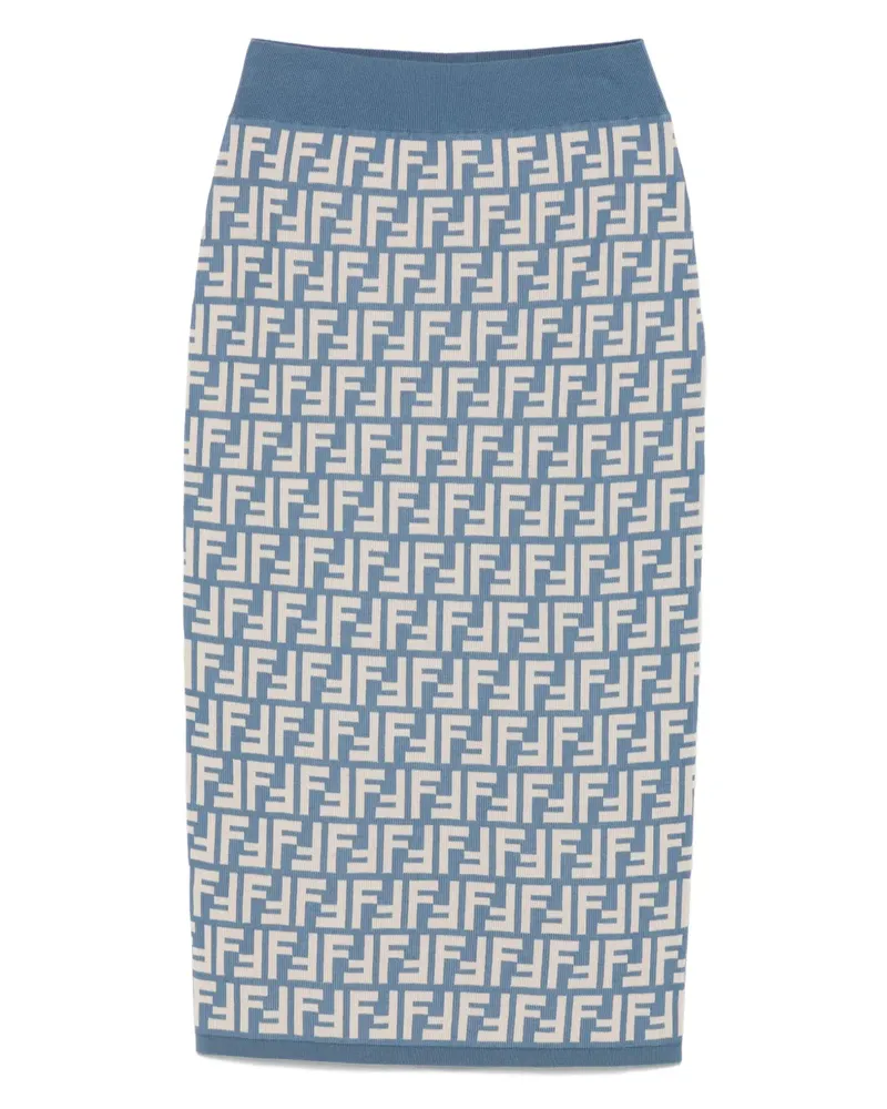 Fendi Midirock aus FF-Jacquard - Blau Blau