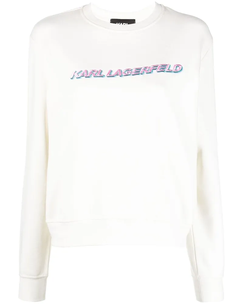Karl Lagerfeld Sweatshirt mit Logo - Weiß Weiß