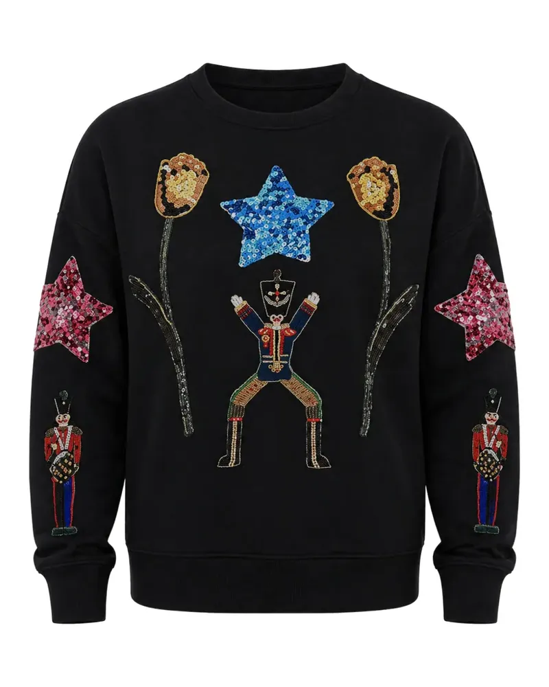 Dolce & Gabbana sequin-embellished embroidered sweater - Schwarz Schwarz