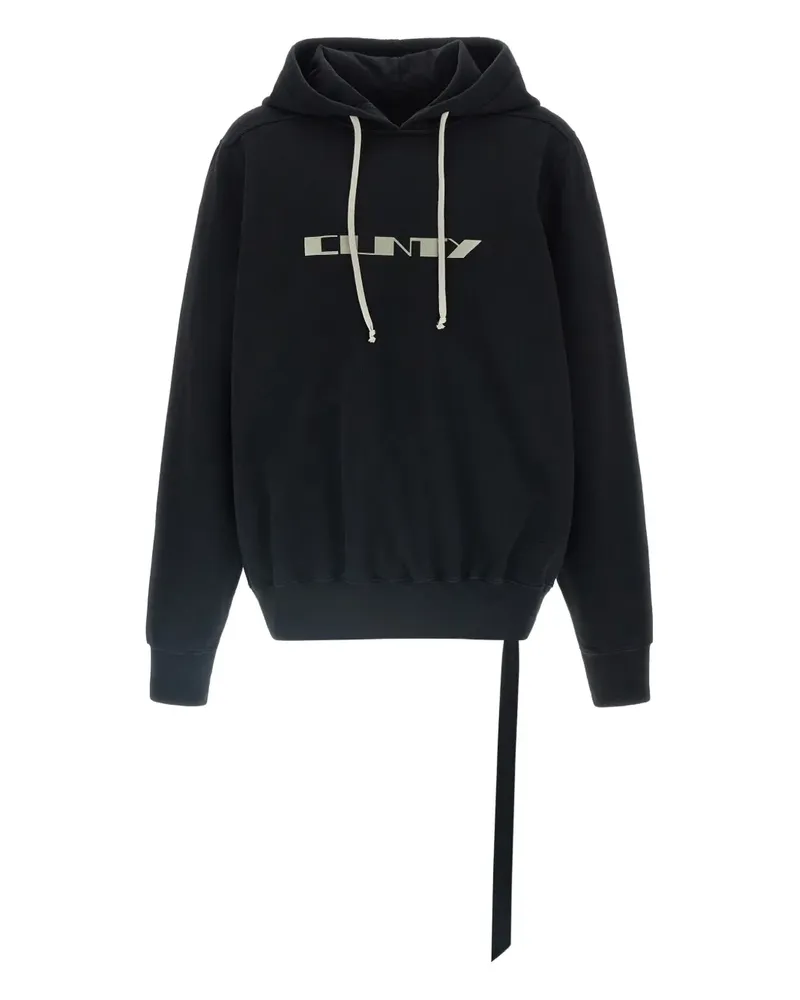 DRKSHDW by Rick Owens text-print hoodie - Schwarz Schwarz