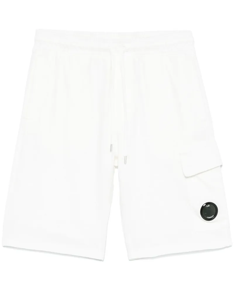 C.P. Company Cargo-Shorts mit Linsen-Detail - Weiß Weiß