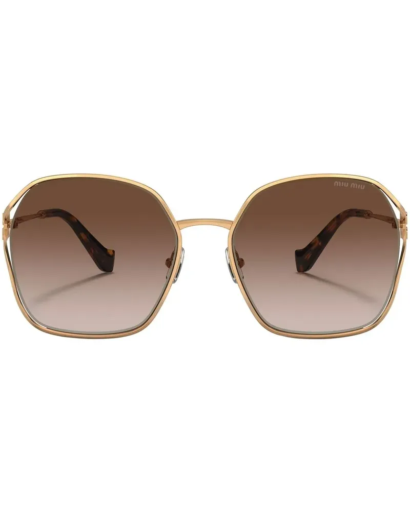 Miu Miu Runde Sonnenbrille - Metallic Metallic