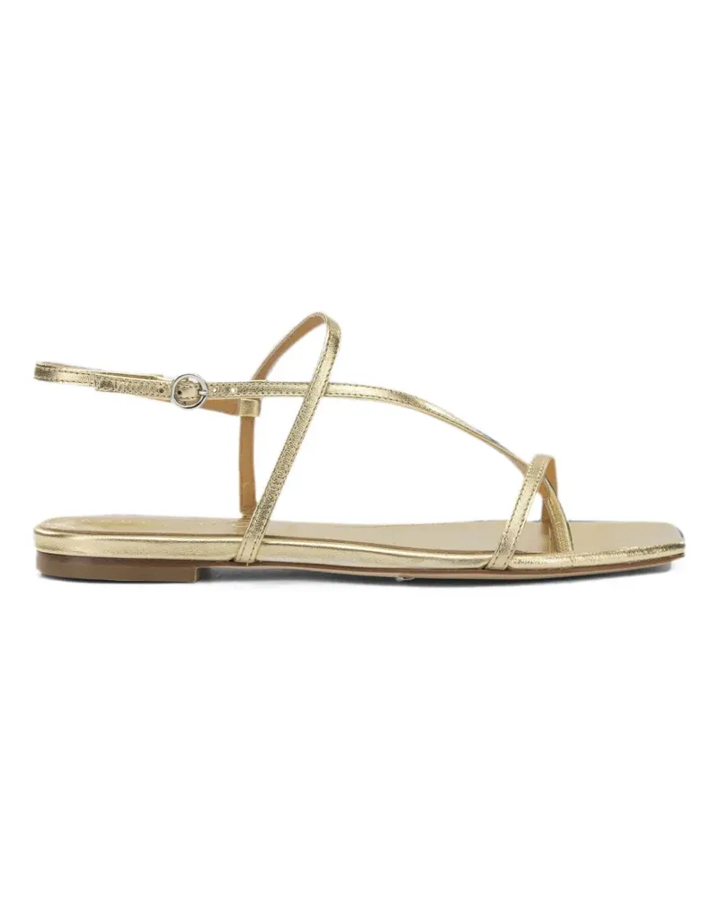aeyde Ella flat leather sandals - Gold Gold