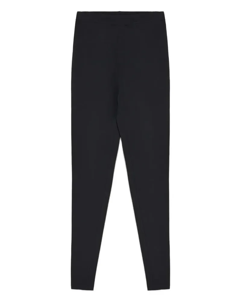 Yves Salomon elasticated ribbed-knit leggings - Schwarz Schwarz