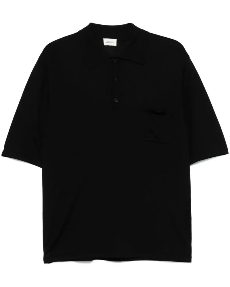 Saint Laurent Sweatshirt mit Logo-Stickerei - Schwarz Schwarz