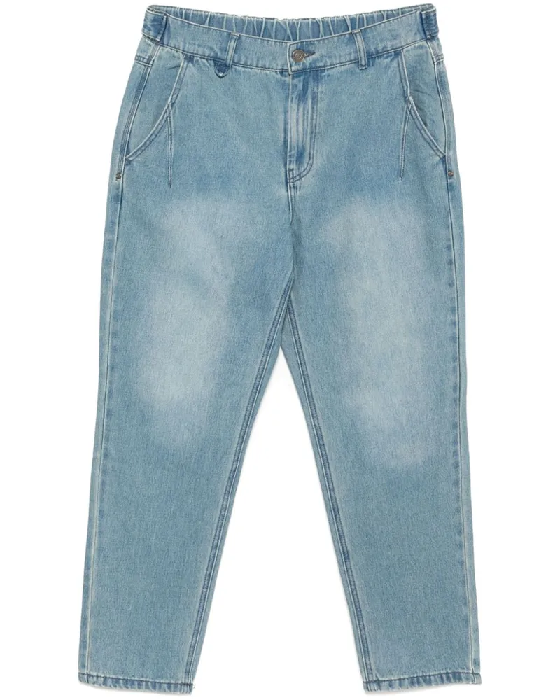 SONGZIO Tapered-Jeans mit Abnähern - Blau Blau
