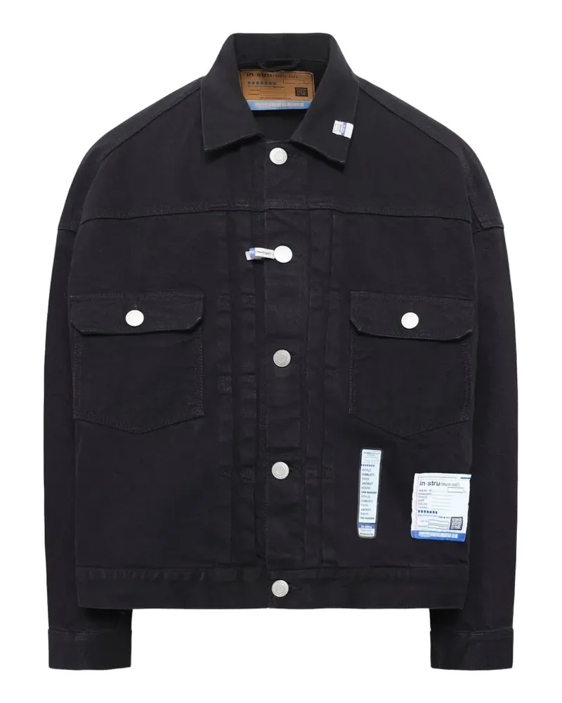 MIHARAYASUHIRO patch-detail denim jacket - Schwarz Schwarz
