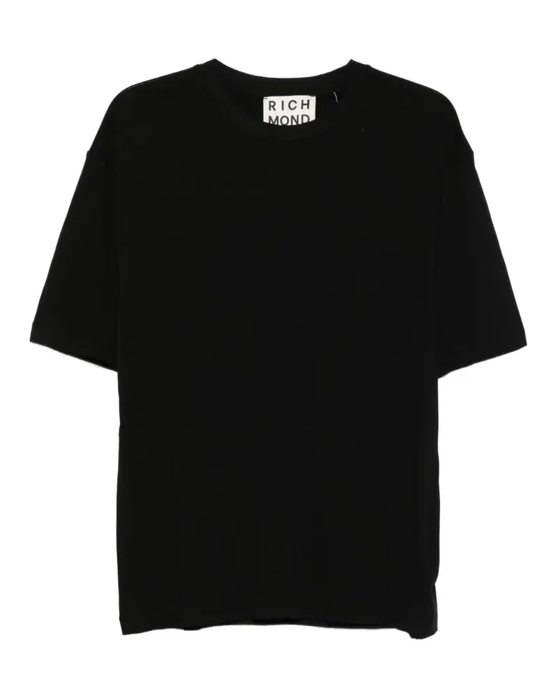 John Richmond Klassisches T-Shirt - Schwarz Schwarz