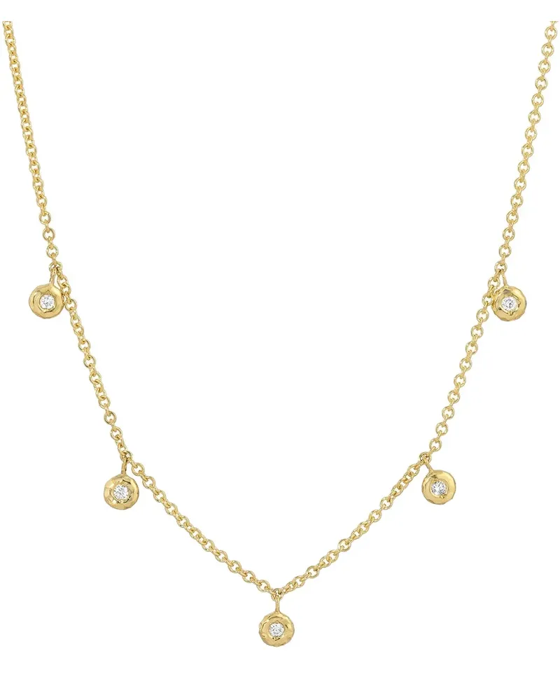Octavia Elizabeth 18K yellow gold Nesting Gem five-diamond necklace Gold