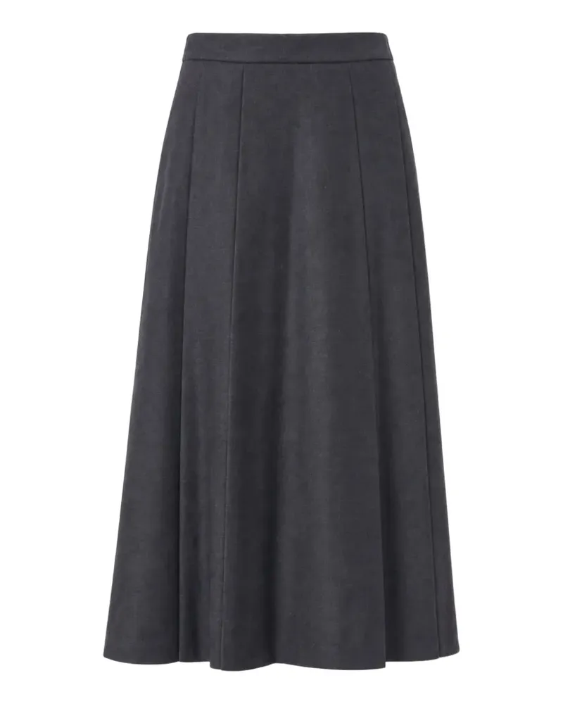 Slowear Midi-Faltenrock in A-Linie - Grau Grau