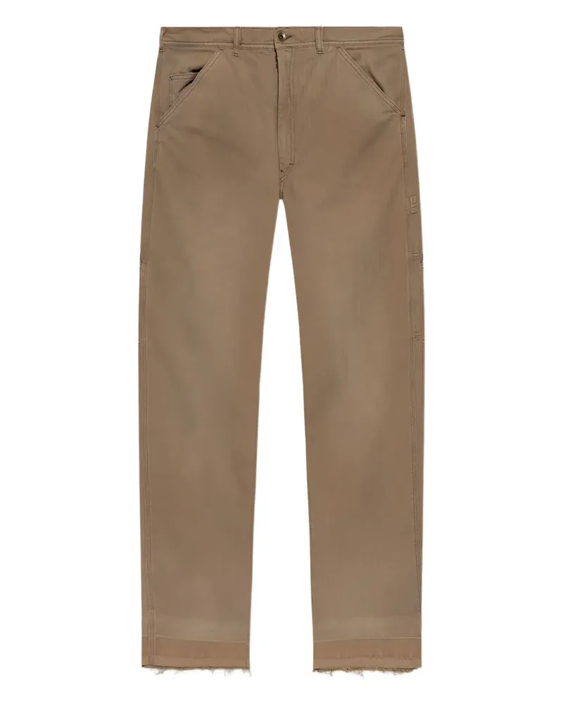Maison Margiela Ausgefranste Hose mit Fischgräten - Nude Nude