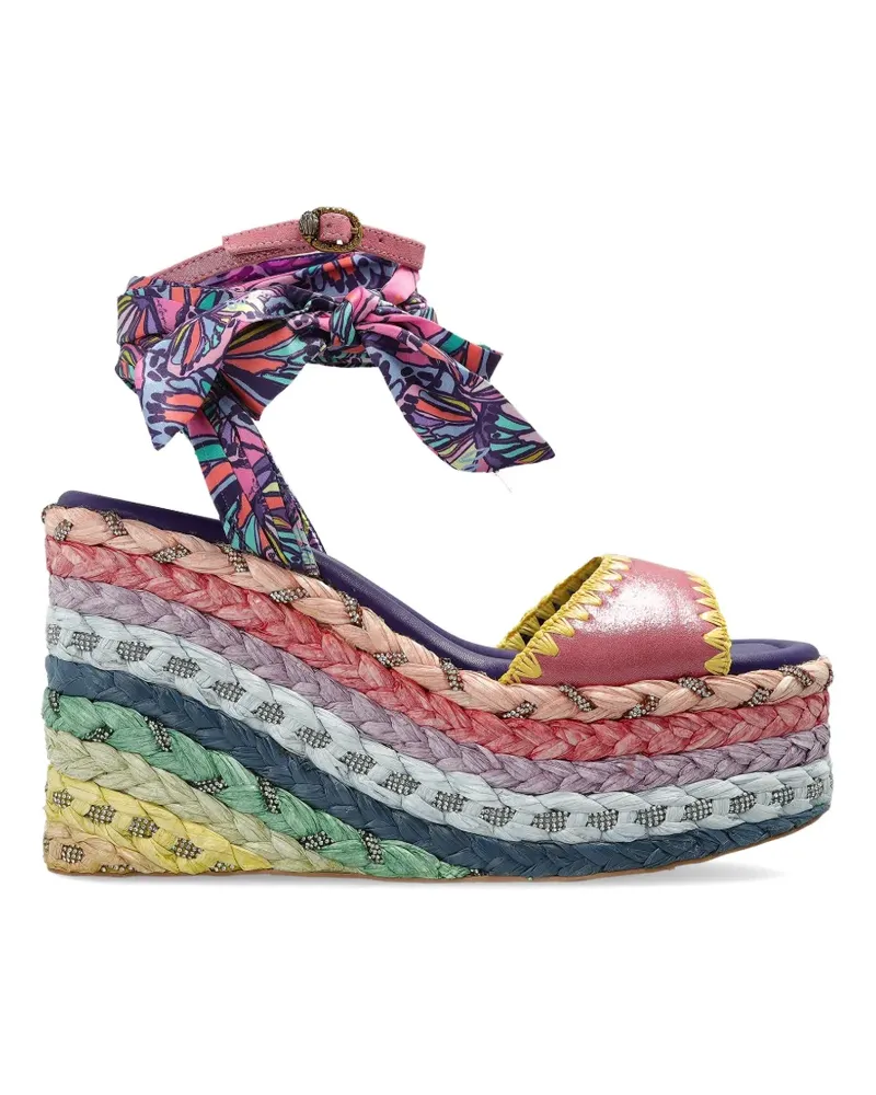 Kurt Geiger Chelsea scarf wedge sandals - Rosa Rosa