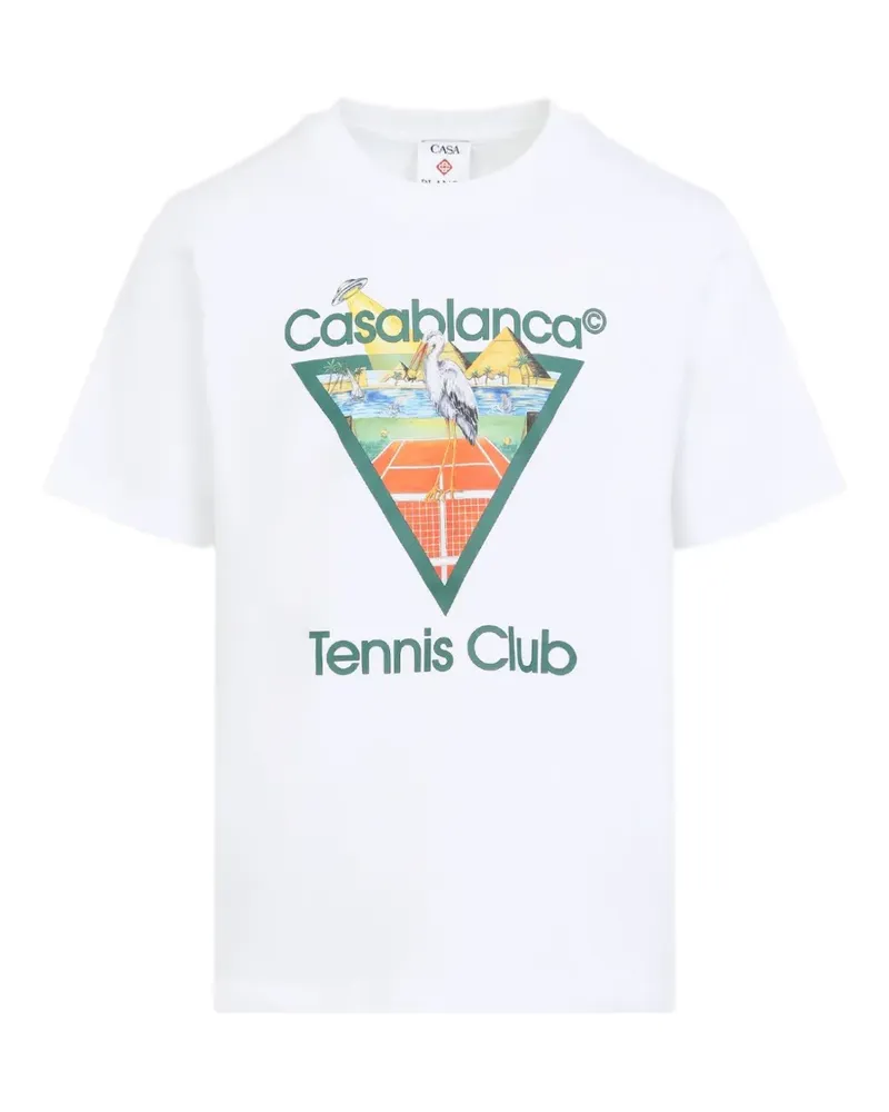 Casablanca Paris T-Shirt mit "Tennis Club"-Print - Weiß Weiß