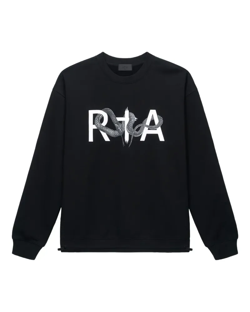 RTA Jaylen Sweatshirt mit Schlangen-Print - Schwarz Schwarz