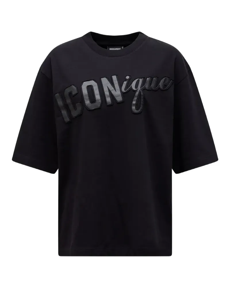 Dsquared2 Iconique loose-fit cotton T-shirt - Schwarz Schwarz